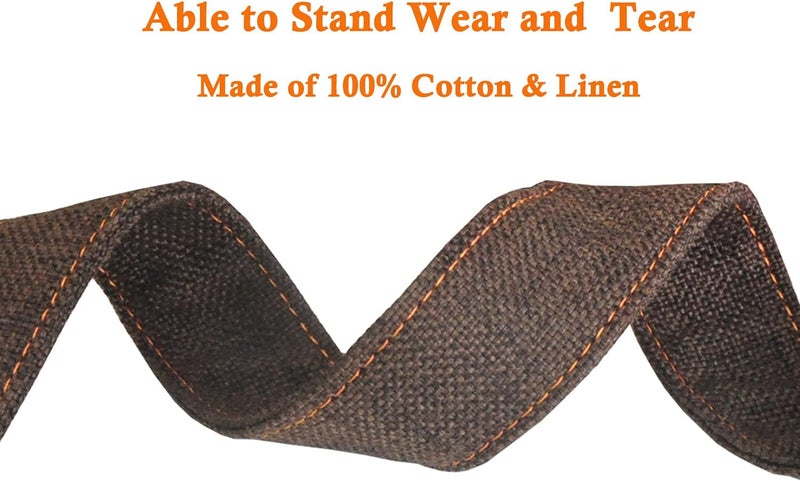 Farcaya Ukulele Strap Cotton Linen Adjustable Uke Shoulder Strap with Picks Lock Button End Pin for Soprano Concert Tenor Baritone (Coffee) - Image 2